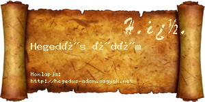 Hegedűs Ádám névjegykártya