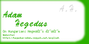 adam hegedus business card